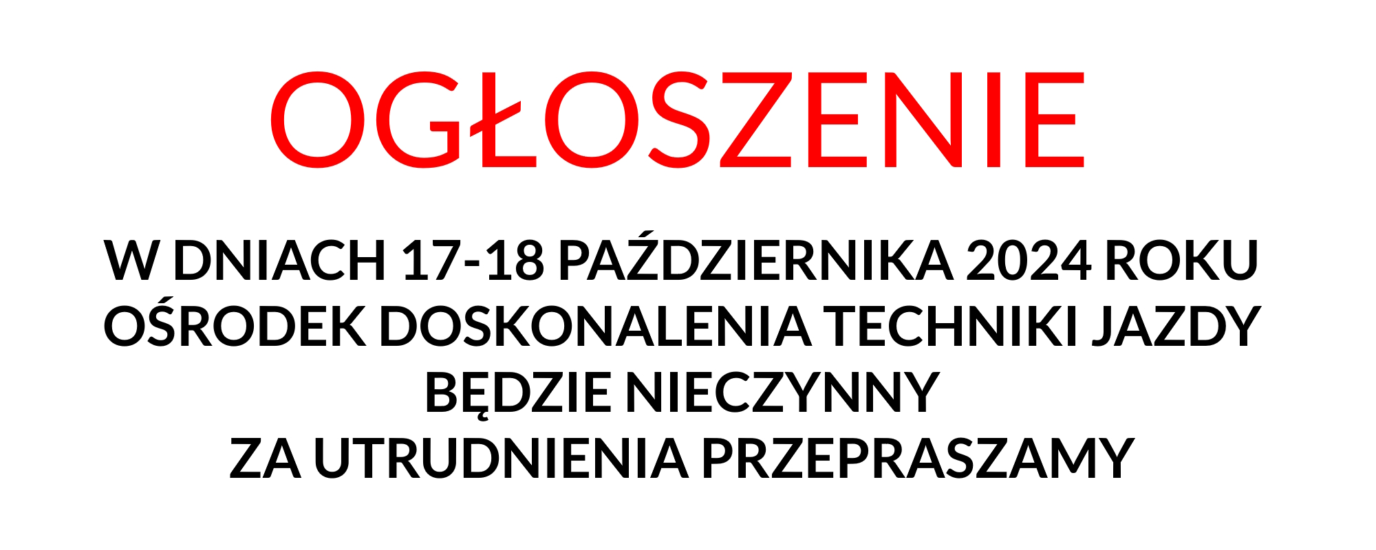 OGŁOSZENIE