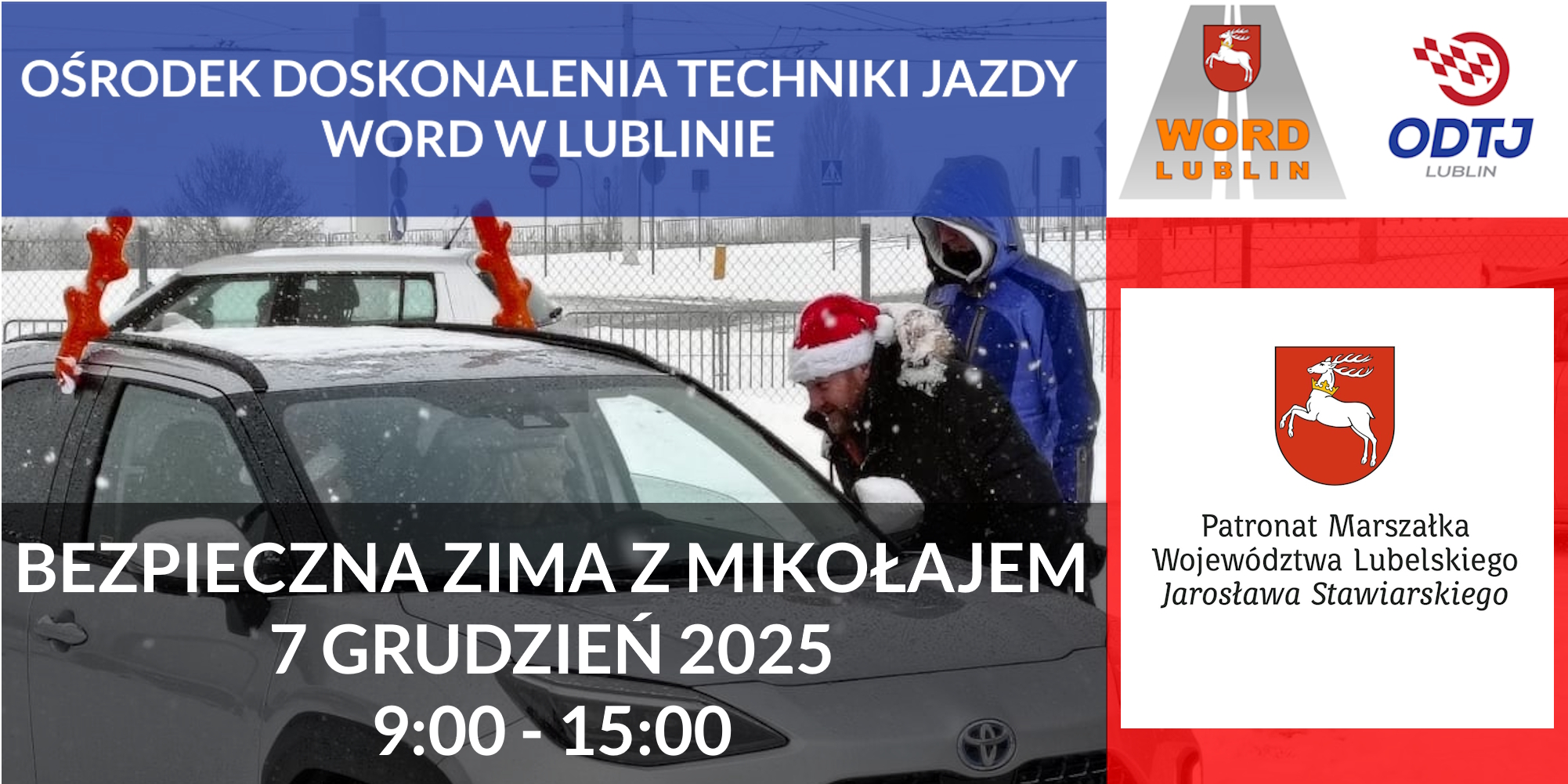 Bezpieczna zima z Mikołajem 2025 patronat Bezpieczna zima z Mikołajem 2025 patronat